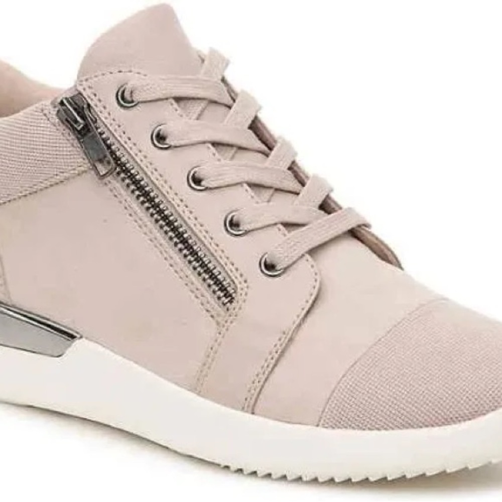 Aldo Women's Lace-Up Side-Zip Sneaker in Light Blush